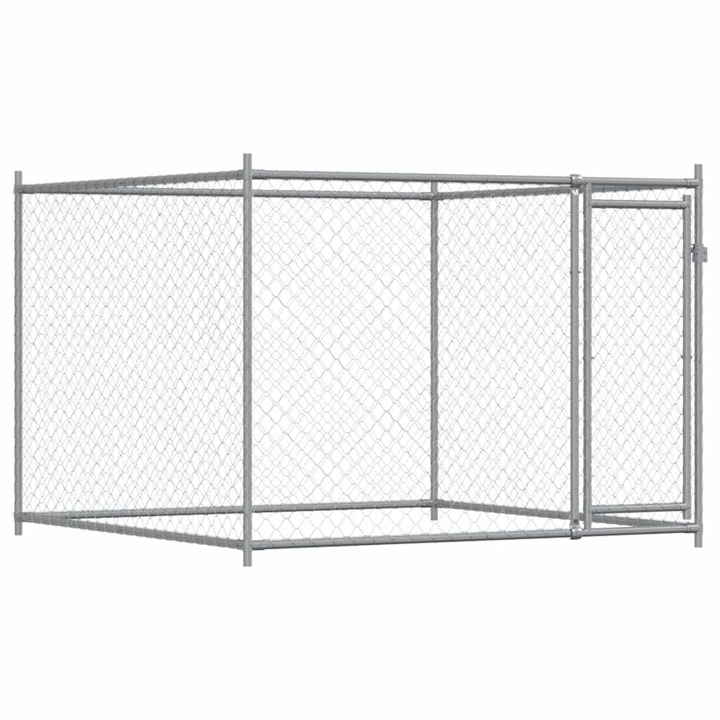 Dog Cage with Doors Grey 6x2x1,5 m Galvanised Steel
