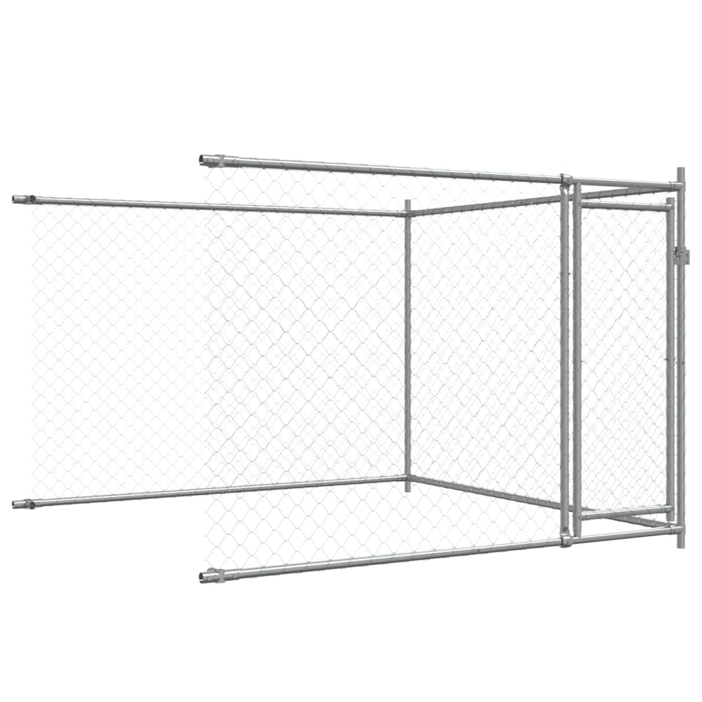 Dog Cage with Doors Grey 6x2x1,5 m Galvanised Steel