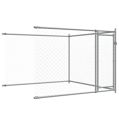 Dog Cage with Doors Grey 8x2x1,5 m Galvanised Steel