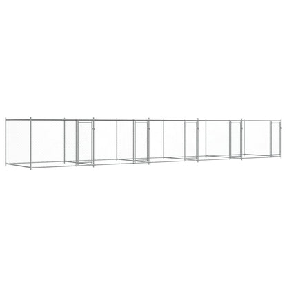 Dog Cage with Doors Grey 10x2x1,5 m Galvanised Steel
