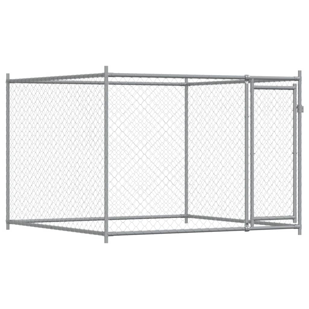 Dog Cage with Doors Grey 10x2x1,5 m Galvanised Steel