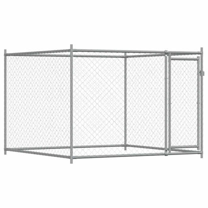 Dog Cage with Doors Grey 12x2x1,5 m Galvanised Steel