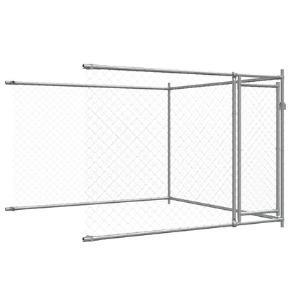 Dog Cage with Doors Grey 12x2x1,5 m Galvanised Steel