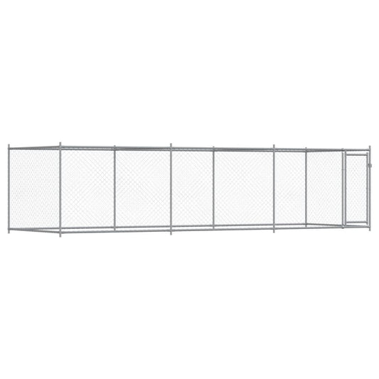 Dog Cage with Door Grey 6x2x1.5 m Galvanised Steel