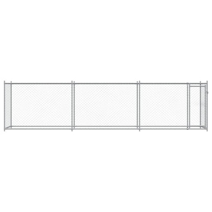 Dog Cage with Door Grey 6x2x1,5 m Galvanised Steel