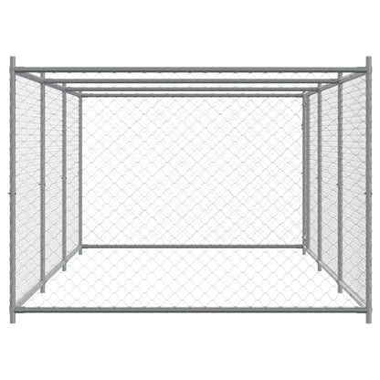 Dog Cage with Door Grey 6x2x1,5 m Galvanised Steel