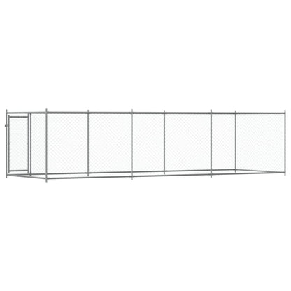 Dog Cage with Door Grey 6x2x1,5 m Galvanised Steel