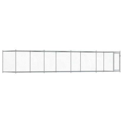 Dog Cage with Door Grey 8x2x1,5 m Galvanised Steel