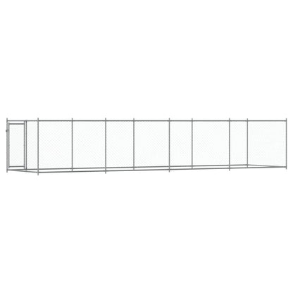 Dog Cage with Door Grey 8x2x1,5 m Galvanised Steel
