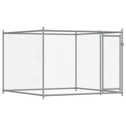Dog Cage with Door Grey 8x2x1,5 m Galvanised Steel