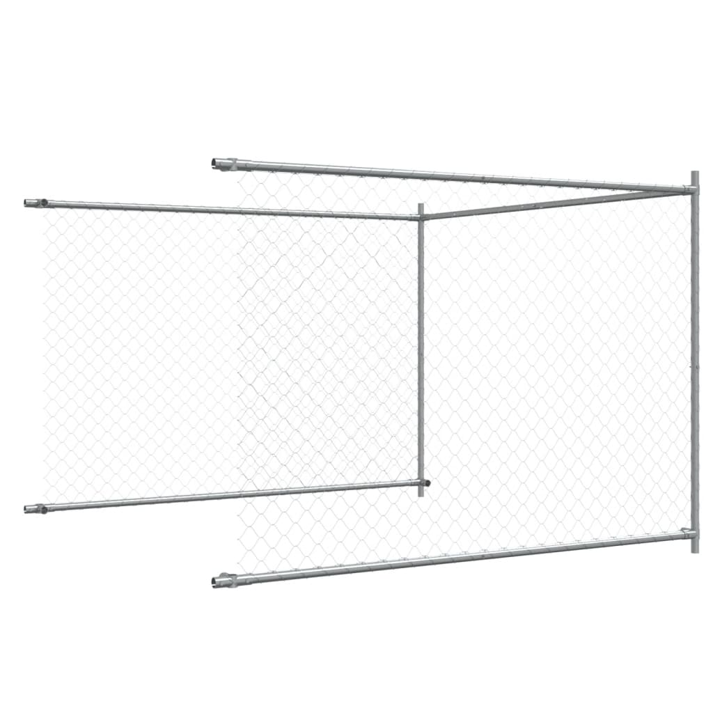Dog Cage with Door Grey 8x2x1,5 m Galvanised Steel