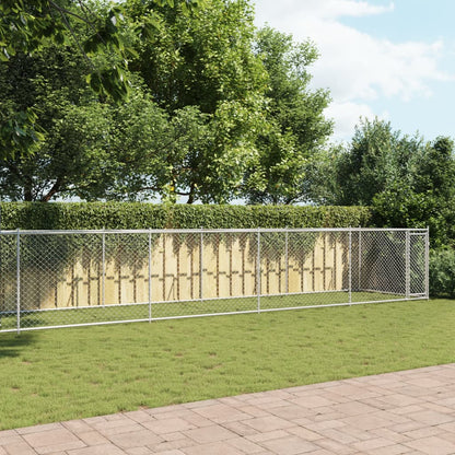 Dog Cage with Door Grey 10x2x1,5 m Galvanised Steel