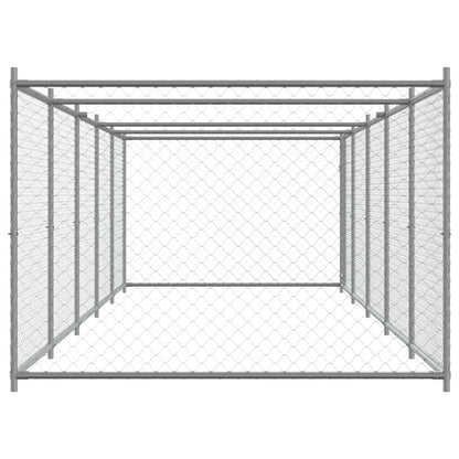 Dog Cage with Door Grey 10x2x1,5 m Galvanised Steel