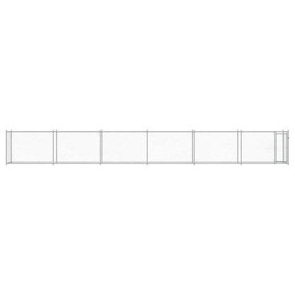 Dog Cage with Door Grey 12x2x1.5 m Galvanised Steel