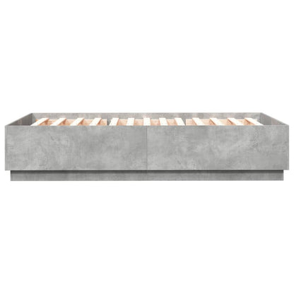 Bed Frame without Mattress Concrete Grey 150x200 cm King Size