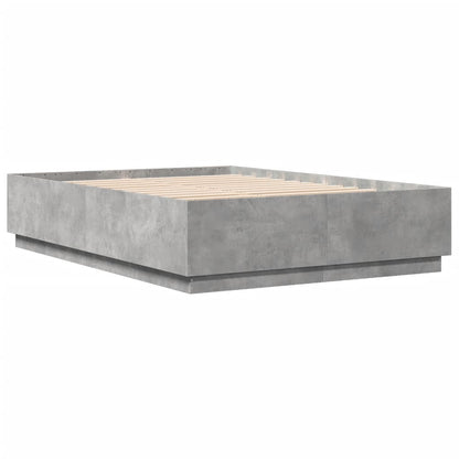 Bed Frame without Mattress Concrete Grey 150x200 cm King Size