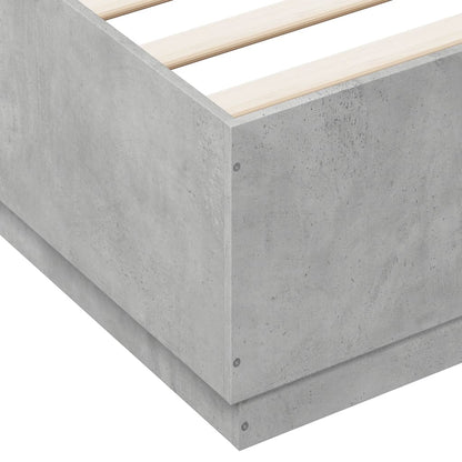 Bed Frame without Mattress Concrete Grey 150x200 cm King Size