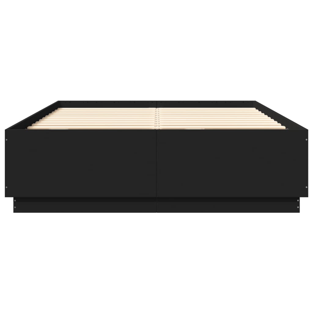 Bed Frame without Mattress Black 120x200 cm
