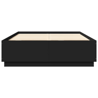 Bed Frame without Mattress Black 120x200 cm