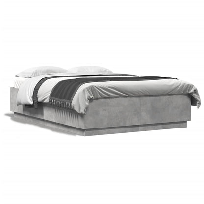 Bed Frame without Mattress Concrete Grey 120x200 cm