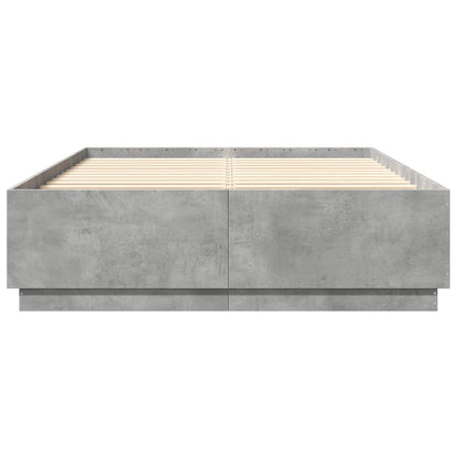 Bed Frame without Mattress Concrete Grey 120x200 cm