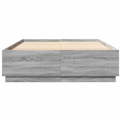 Bed Frame without Mattress Grey Sonoma 120x200 cm