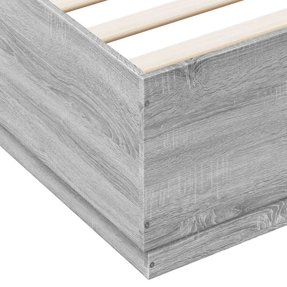Bed Frame without Mattress Grey Sonoma 120x200 cm
