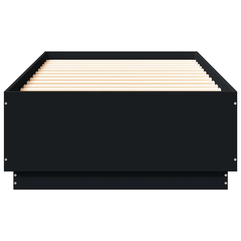 Bed Frame without Mattress Black 100x200 cm