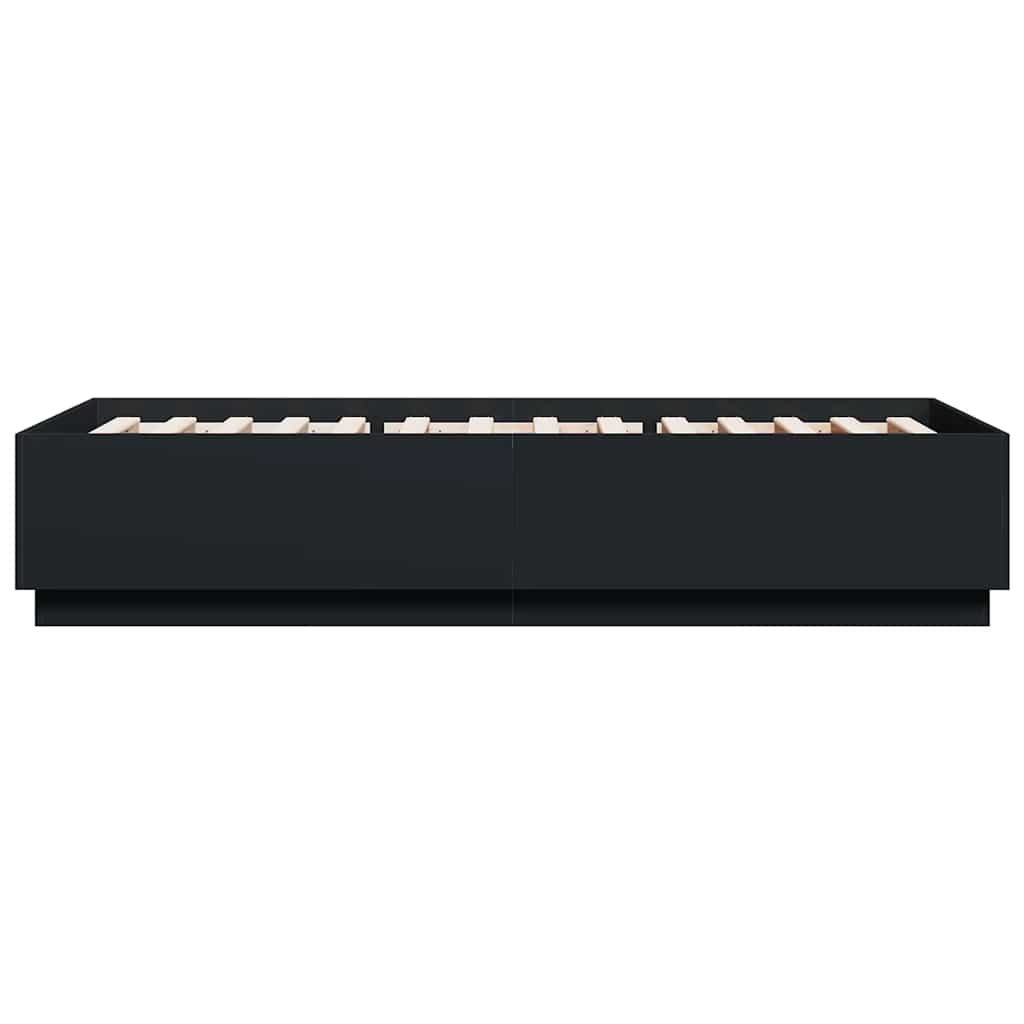 Bed Frame without Mattress Black 100x200 cm