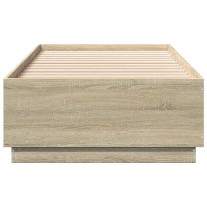 Bed Frame without Mattress Sonoma Oak 100x200 cm