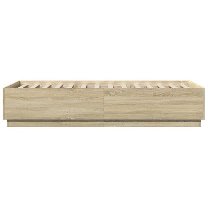 Bed Frame without Mattress Sonoma Oak 100x200 cm