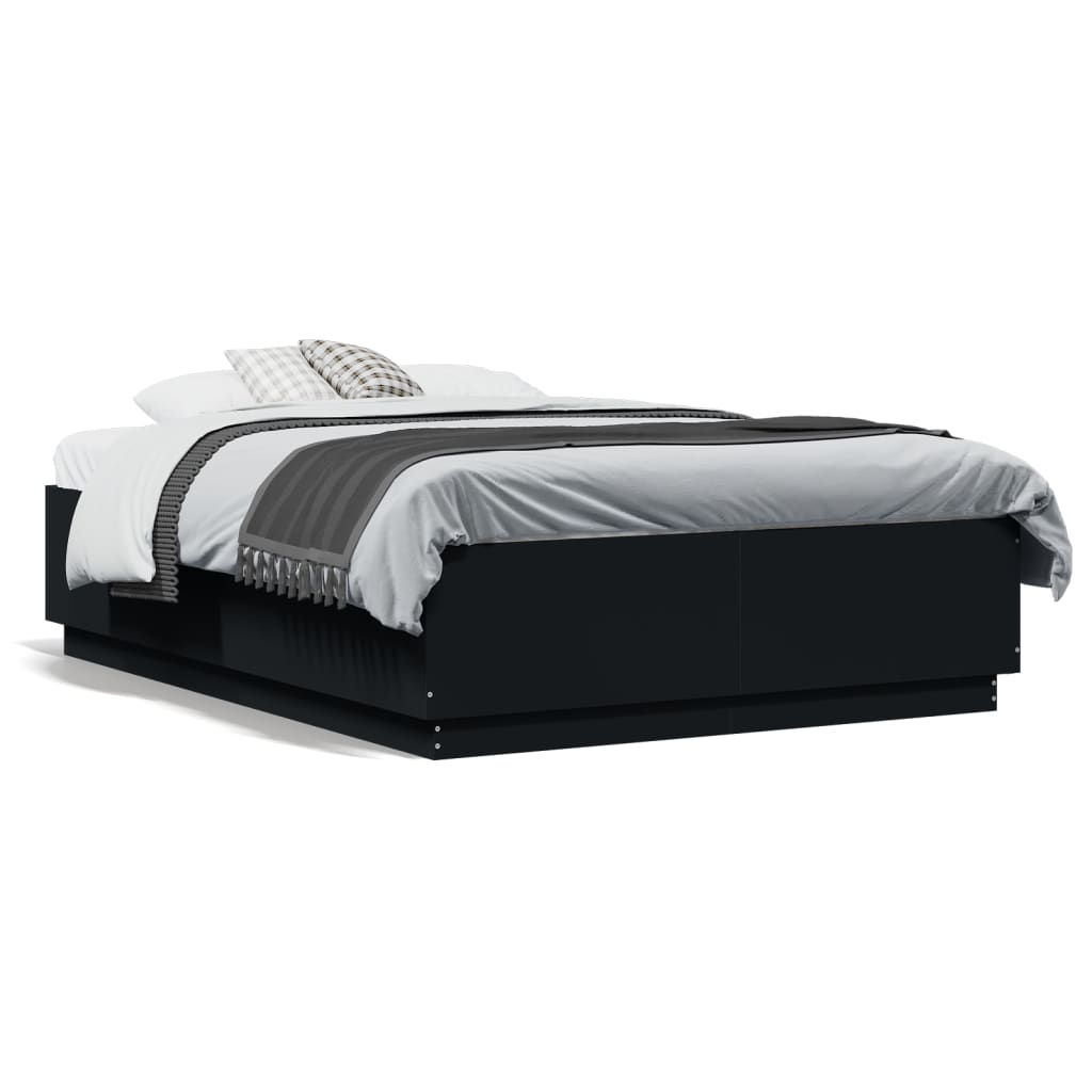 Bed Frame without Mattress Black 120x190 cm Small Double