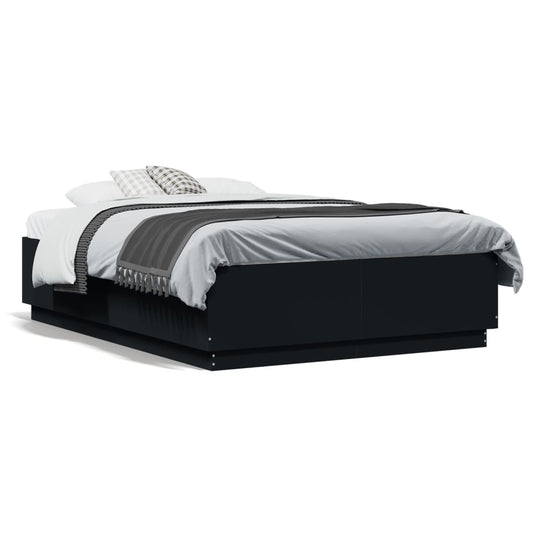 Bed Frame without Mattress Black 120x190 cm Small Double