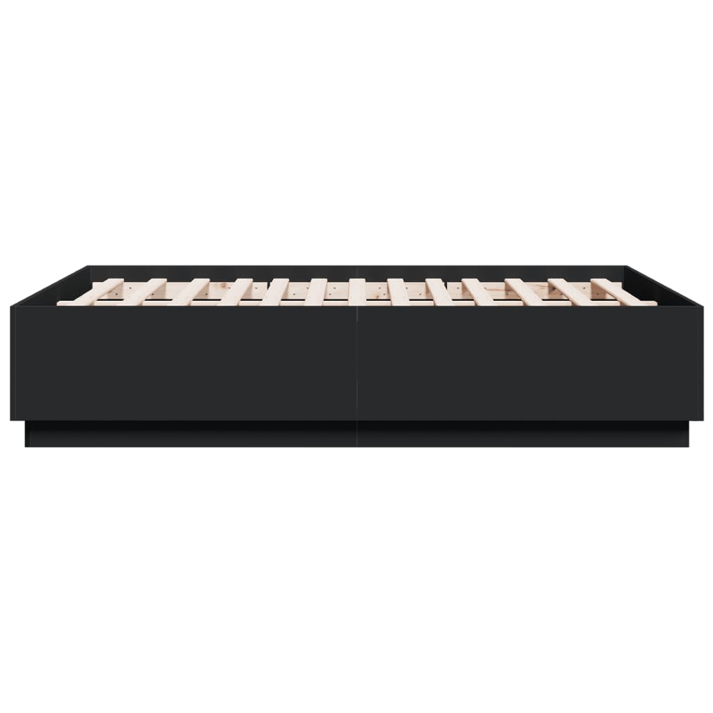 Bed Frame without Mattress Black 120x190 cm Small Double