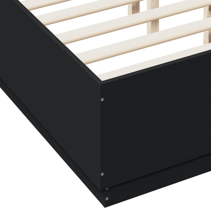 Bed Frame without Mattress Black 120x190 cm Small Double