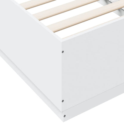 Bed Frame without Mattress White 90x190 cm Single