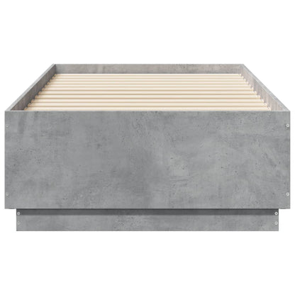 Bed Frame without Mattress Concrete Grey 90x190 cm Single