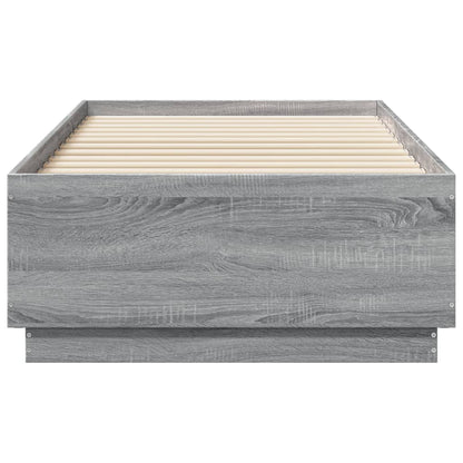 Bed Frame without Mattress Grey Sonoma 75x190 cm Small Single