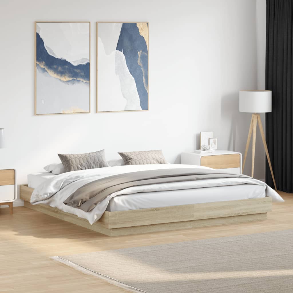 Bed Frame | Sonoma Oak | Engineered wood, Plywood | Double |  Durable