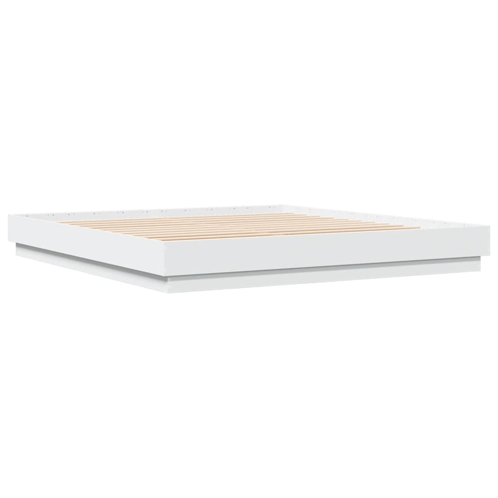 Bed Frame | White | Engineered Wood | Super King | Durable | Bed Frame