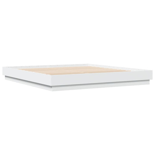 Bed Frame | White | Engineered Wood | Super King | Durable | Bed Frame