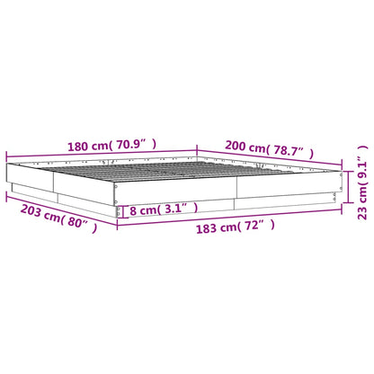 Bed Frame | White | Engineered Wood | Super King | Durable | Bed Frame