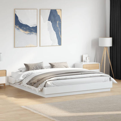 Bed Frame | White | Engineered Wood | Super King | Durable | Bed Frame