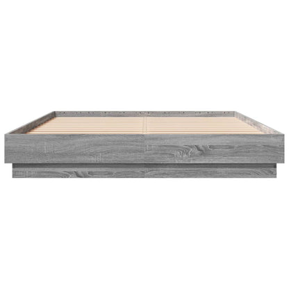 Bed Frame | Grey Sonoma | Engineered wood | Double Bed | Bed Frame