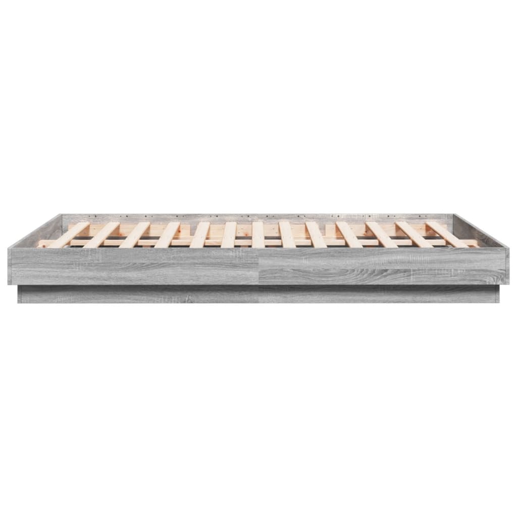 Bed Frame | Grey Sonoma | Engineered wood | Double Bed | Bed Frame