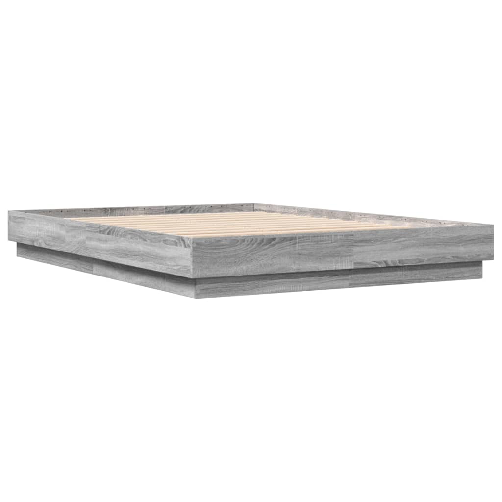 Bed Frame | Grey Sonoma | Engineered wood | Double Bed | Bed Frame