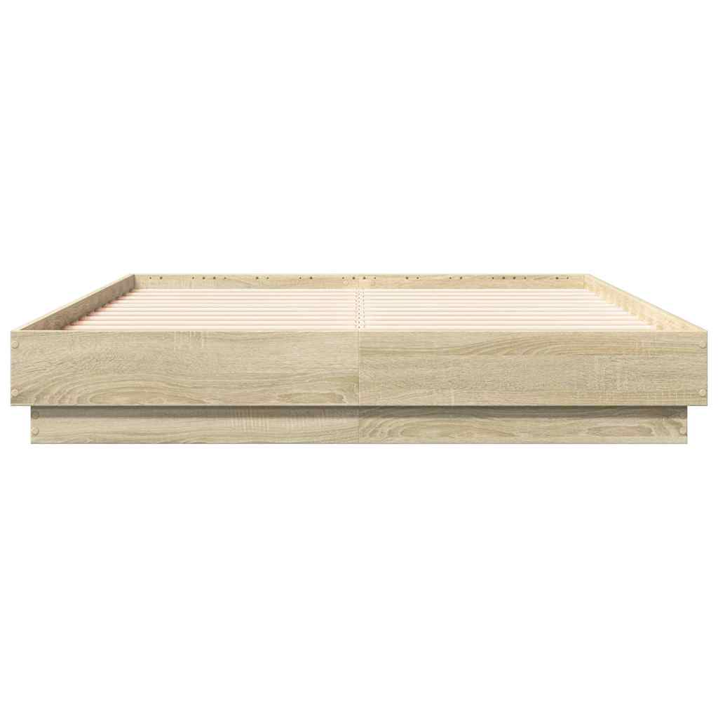 Bed Frame | Sonoma oak | Engineered wood | Double |  Durable  | Bed Frame