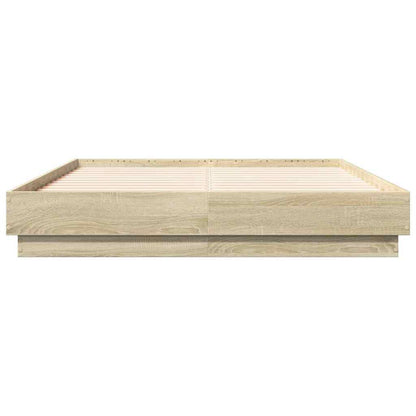 Bed Frame | Sonoma oak | Engineered wood | Double |  Durable  | Bed Frame