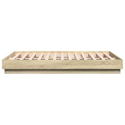 Bed Frame | Sonoma oak | Engineered wood | Double |  Durable  | Bed Frame