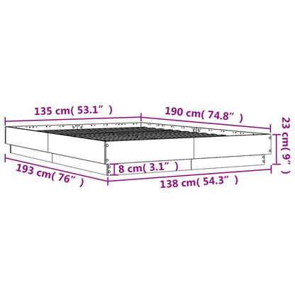 Bed Frame | Sonoma oak | Engineered wood | Double |  Durable  | Bed Frame